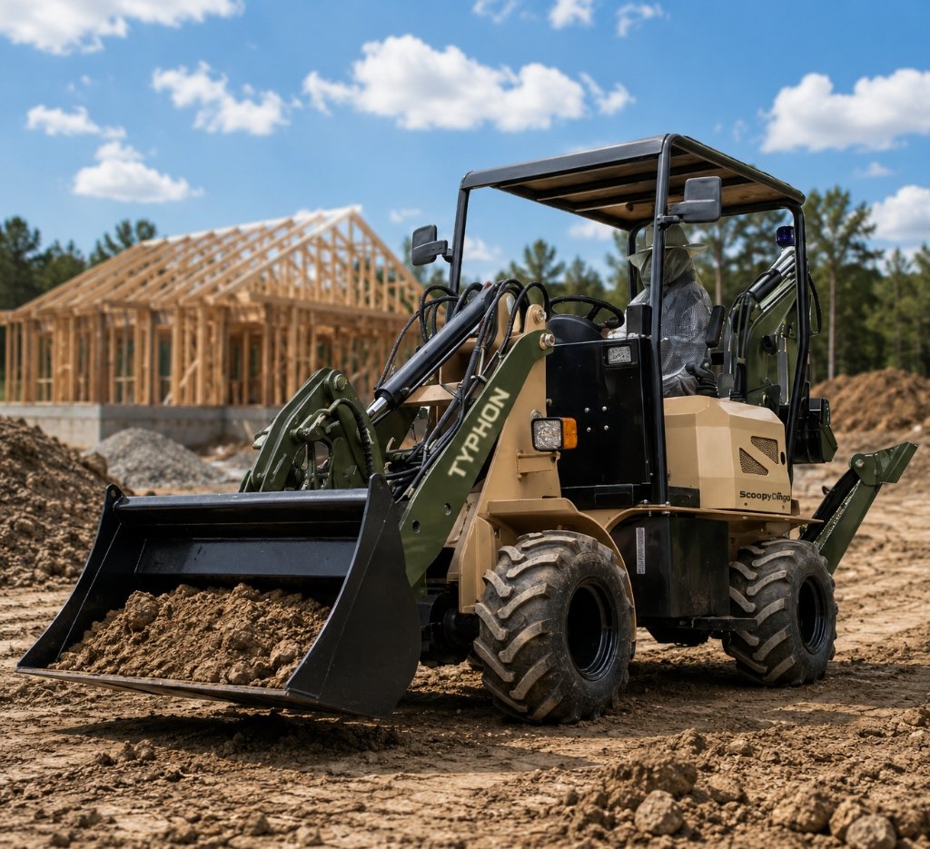 TYPHON Scoopy Dingo Loader moving dirt